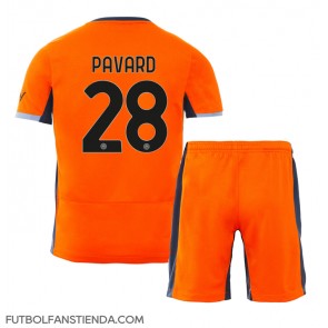 Inter Milan Benjamin Pavard #28 Tercera Equipación Niños 2023-24 Manga Corta (+ Pantalones cortos)